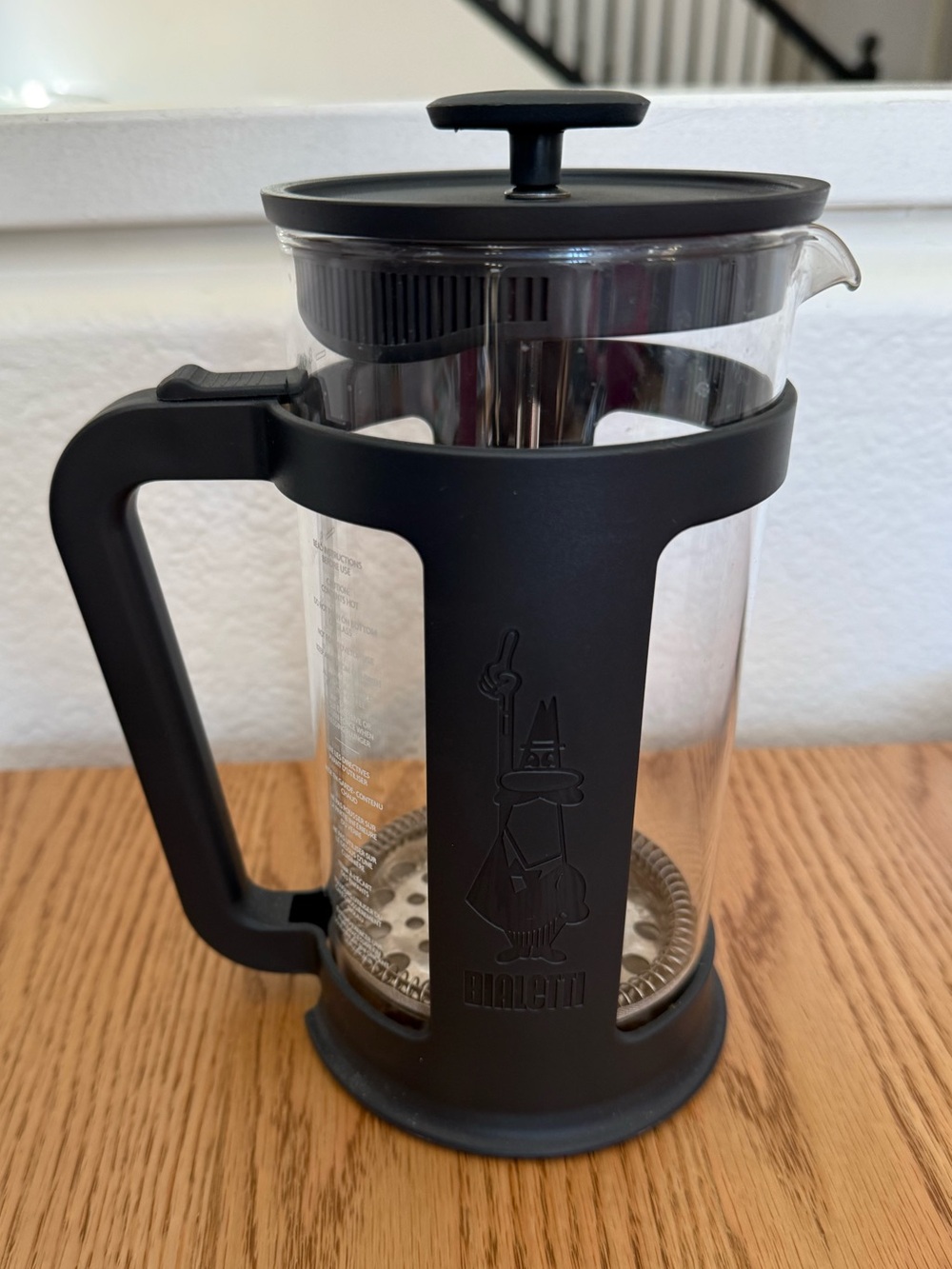 Bialetti Black Glass French Press Coffee Maker